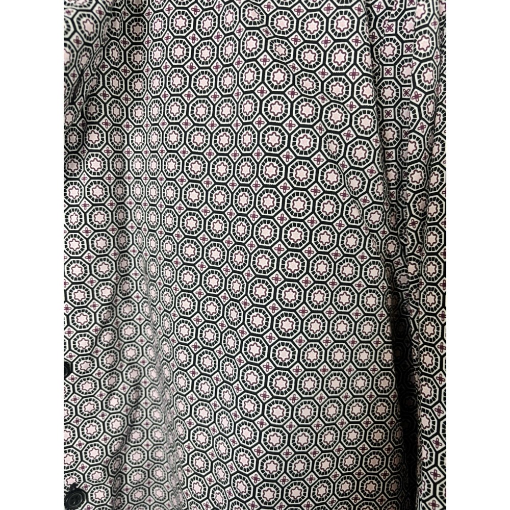 Express Slim Shirt Men's L (16-16 1/2) Black Purple Geometric Long Sleeve NEW - Picture 7 of 10